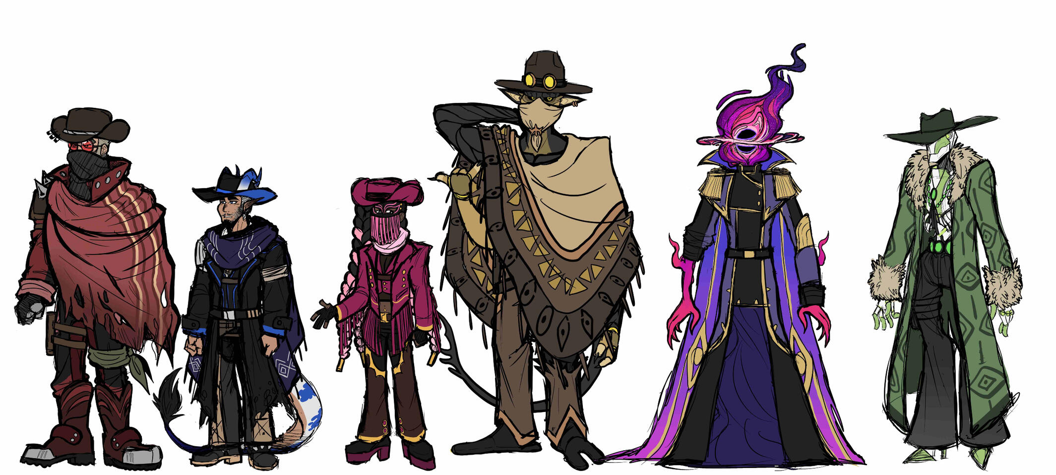 Character Lineup Concept: Full Clothes